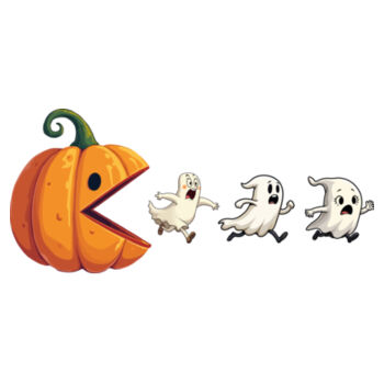 Funny pumpkin and ghosts Diseño