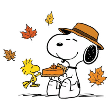 Snoopy pie de calabaza y hojas de otoño Diseño