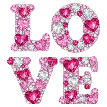 love rhinestones Diseño