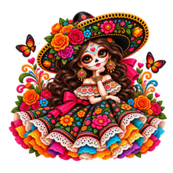 Catrina con vestido Diseño