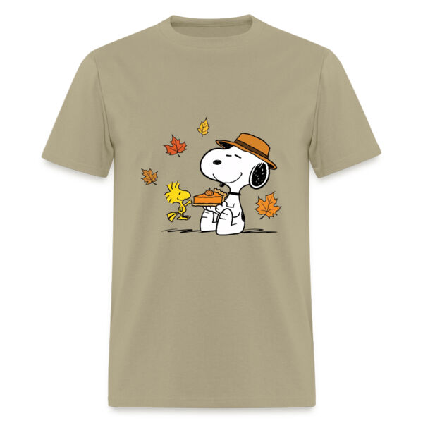 Snoopy pie de calabaza y hojas de otoño Miniatura