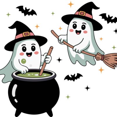 Cute Ghost Halloween 10 Miniatura