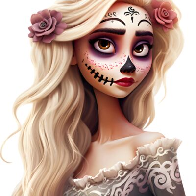 2 Princess Catrina Day of the Dead Miniatura