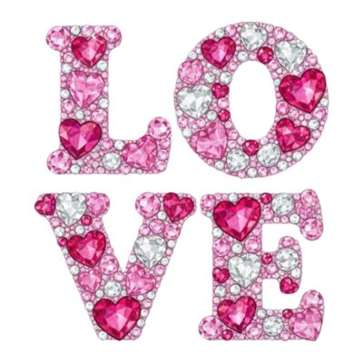 Rhinestone Valentine Love PNG Miniatura