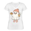 Playera Dama: Algodón Peinado Cuello V Miniatura