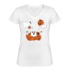 Playera Dama: Algodón Peinado Cuello V Miniatura