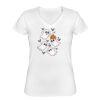 Playera Dama: Algodón Peinado Cuello V Miniatura