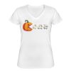 Playera Dama: Algodón Peinado Cuello V Miniatura