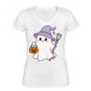 Playera Dama: Algodón Peinado Cuello V Miniatura