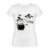 Playera Dama: Algodón Peinado Cuello V Miniatura