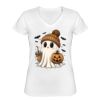 Playera Dama: Algodón Peinado Cuello V Miniatura