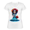 Playera Dama: Algodón Peinado Cuello V Miniatura